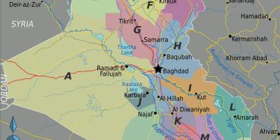 Térkép Iraki régiók